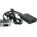 Microconnect MONGGHDMI VGA + heli HDMI muundur, USB-toitega