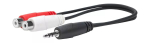 Vivolink PROMJMRCAF0.2 helikaabel 0,2 m 2 x RCA 3,5 mm must
