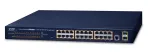 PLANET GS-4210-24P2S &ndash; l&uuml;liti &ndash; hallatav &ndash; 24 x 10/100/1000 (PoE+) + 2 x Gigabit SFP &ndash; rack-kinnitatav &ndash; PoE+ (GS-4210-24P2S)