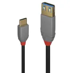 Lindy 0,15 m USB 3.2 Type C to A adapterkaabel, 10 Gbps, Anthra Line