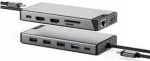 Dokkimisjaam ALOGIC DUCDDV3V2 12-in-1 Triple Display USB-C toiteedastuse ja mitmepordilise &uuml;henduvusega