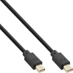 InLine Mini DisplayPort 1.4 kaabel, M/M, must/kuldne, 1 m
