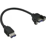 InLine USB 3.0 adapterkaabel, A-pistikupesa emane / &scaron;assiipistik A-t&uuml;&uuml;pi, 0,20 m