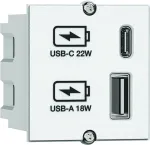 Pistikupesadega pikendusjuhe Bachmann 917.2271 USB-A ja USB-C 22W v&auml;ljundiga, mitmepesaline toitepikendus