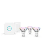 Philips Hue Valge and colour ambience Essential starter kit: 3 GU10 nutipirni (345 lm) + dimmerl&uuml;liti
