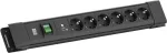 Pikendusjuhe Bachmann CONNECTUS 6&times;CEE 7/3, 1&times;SPD-Plus liigpingekaitsega, 1&times;l&uuml;litiga, 2,0 m kaabel, must