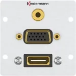 Pistikupesa HDMI + VGA + 3,5 mm Kindermann 7444000586