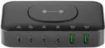 4smarts laadimisdokk &ndash; 7-&uuml;hes &ndash; 100 W &ndash; 5 A &ndash; PD/PPS, PD 3.0, QC 3.0, HiSilicon Fast Charging, AFC &ndash; 6 v&auml;ljundporti (24-pin USB-C, USB)