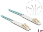 Delock - v&otilde;rgukaabel - LC mitmerežiimiline (M) nurgaga - LC mitmerežiimiline (M) nurgaga - 1,0 m - fiiberoptiline - dupleks - 50/125 mikromeetrit - OM3 - halogeenivaba - akvamariin (88079)