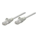 Intellinet Network patch-kaabel, Cat6, 2m, Hall, CCA, U/UTP, PVC, RJ45, Kullatud kontaktid, Haakumisvastane, Kaitsetorbikuga, Eluaegne garantii