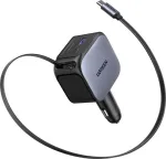 Autolaadija UGREEN Fast 2-pordiline 145W USB-C/USB-A mudel 55910B