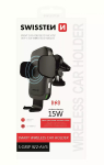 Swissten S-Grip W2-AV5 autohoidik 15 W juhtmevaba laadijaga, USB/USB-C kaabliga, must