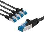 Goobay CAT 6A patch-kaabel S/FTP PiMF 1 m must 5 tk komplekt - vaskjuht CU (67537)