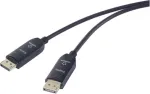 Renkforce fiiberoptiline / DisplayPort &uuml;henduskaabel DisplayPort-pistik, DisplayPort-pistik 30,00 m Must RF-6117772 8K UHD DisplayPort-kaabel (RF-6117772)
