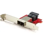 StarTech.com Mini-SAS-adapter &ndash; Kahekordne SFF-8643 SFF-8644-le &ndash; t&auml;is- ja madalprofiiliga kronsteinidega &ndash; 12 Gbps