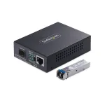 StarTech.com Gigabit Ethernet Copper-to-Fiber meediamuundur, SM LC, 40 km, 10/100/1000 Mbit/s, RJ45 to LC, t&auml;ismetallist, 9K jumboraamid, TAA vastavuses