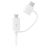 USB-kaabel Samsung EP-DG930 1.5m USB A USB C/Micro-USB B Valge