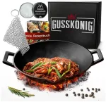 Gussk&ouml;nig Pre-Seasoned Cast Iron Wok Pan 36 cm (GK-48)