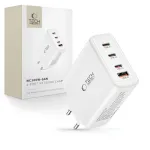 Tech-Protect NC100W-GAN 4-PORT White GaN Wall Charger 100W USB-C USB-A