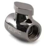 XSPC G1/4 kuulventiil, messingkorpus must-kroom viimistlusega, mudel WASC-504