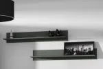 Seinale kinnitatav riiulikomplekt Cama Meble SOHO 1250&times;200&times;200 mm, puitlaastplaat, must matt (kaks riiulit)