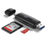Ugreen SD/micro SD kaardi lugeja adapter (USB-A/USB-C) must (CM304)