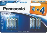 Panasonic Evolta patarei LR03EGE/8B (4+4 tk) (LR03EGE/8BW 4+4F)