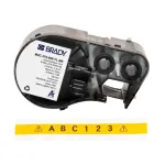 Brady M4C-375-595-YL-BK iselamineeruv vin&uuml;&uuml;lsilt printeritele BMP41/BMP51/BMP53/M511, valge/l&auml;bipaistev, 25,4 mm x 50,8 mm, rull 6,4 m