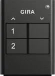 GIRA 535210 juhtmevaba kaasaskantav saatja s&uuml;steemile 3000, 2-kanaliline RF, patareitoitel, valge