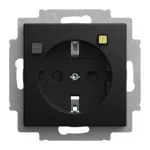 Busch-Jaeger FI-Schukomat Schuko pistikupesa RCD-ga, 16 A, 10 mA, s&uuml;vispaigaldus, must matt 2CKA003116A0673