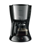 Philips Daily Collection HD7462/20 kohvimasin, 15 tassi, klaaskann, must/metall