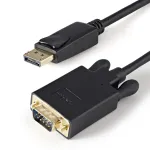 StarTech.com DP2VGAMM3B aktiivne DisplayPort&ndash;VGA adapterkaabel, 3 jalga (1 m), 1920x1200, lukustuv DP-pistik, must