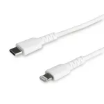 StarTech.com 3 jala (1 m) vastupidav valge USB-C- Lightning-kaabel &ndash; tugev vastupidav aramiidkiuga USB t&uuml;&uuml;p C Lightning-laadija/s&uuml;nkroniseerimise toitejuhe &ndash; Apple MFi sertifitseeritud iPad/iPhone 12 jaoks