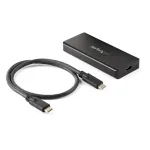 StarTech.com M2E1BRU31C M.2 NVMe PCIe SSD korpus, USB-C 10 Gbit/s (USB 3.2 Gen 2), vastupidav alumiinium, M-Key, IP67, Thunderbolt 3 &uuml;hilduv, must