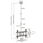 Laehoidik MACLEAN MC-803 LED/LCD monitoridele 23&ndash;100 tolli kuni 50 kg VESA 600&times;400