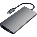 Satechi Alumiiniumadapter V2 USB-C (USB-C, 3x USB-A, 4K HDMI, micro/SD-kaardilugeja, Ethernet) (t&auml;hehall)