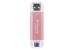 TRANSCEND Esd310p - 2TB kaasaskantav SSD - USB Type-A / USB USB-C - roosa