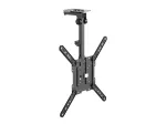 Equip 23&ndash;55 tolli laekinnitusega teleriklamber, 75 x 75 mm, 400 x 400 mm, 0&ndash;80&deg;, -45&ndash;45&deg;, roostevaba teras, must
