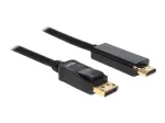 Delock Kabel DisplayPort 1.1 Stecker > High Speed HDMI-A Stecker Passiv 2 m schwarz (82587)