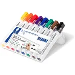 Permanent Marker Staedtler Lumocolor 351 WP8 Bullet Tip Mitmev&auml;rviline 8 tk