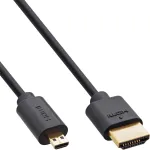 InLine &otilde;huke &uuml;likiire HDMI kaabel AM/DM 8K4K kullatud must 1,5m