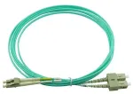 BlueOptics LC-SC mitmemoodiline OM3 Duplex valguskaabli &uuml;henduskaabel, LC-UPC/SC-UPC, 3 m, beež (Corning 055702T512000003M-iga &uuml;hilduv)