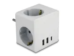 Toitepistiku adapter Type F DeLOCK 11496 2 USB-porti 5V 2.4A 3A