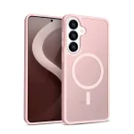 Crong Hybrid Matte Magnetic &uuml;mbris Samsung Galaxy S26 jaoks &mdash; TPU/PC, roosa