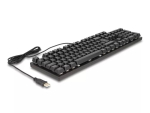 DeLOCK 12115 m&auml;nguklaviatuur USB QWERTZ saksa must mehaaniline RGB