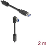 DeLOCK USB-kaabel isane Type-A &ndash; isane Type-B 90&deg; allapoole 2 m