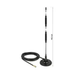 Delock 12432 GSM-antenn, SMA-pistik, 7 dBi, &uuml;mnisuunaline, magnetiline alus, RG-58 3 m, v&auml;listingimustesse, must