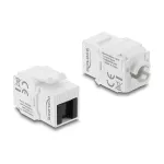 Delock 90799 Keystone moodul RJ45-LSA Cat.6 UTP, t&ouml;&ouml;riistavaba, tolmukaanega, valge/must