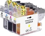 Renkforce tindikomplekt Brother LC-3213 (LC3213VALDR) asenduseks, &uuml;hilduv must, ts&uuml;aan, magenta, kollane RF-5679866 (RF-5679866)