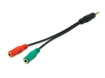 Equip 147943 helikaabel 1,5 m 2 x 3,5 mm 3,5 mm Must
